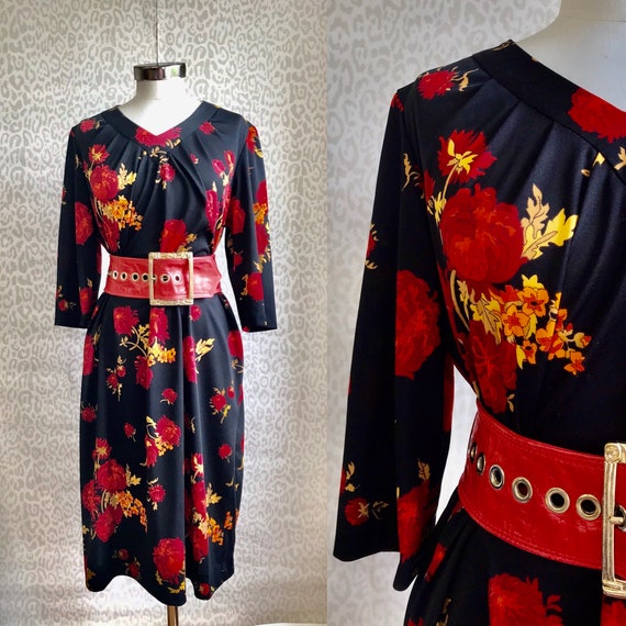 80s plus size dress L-XXXL, oversized dress, vinta