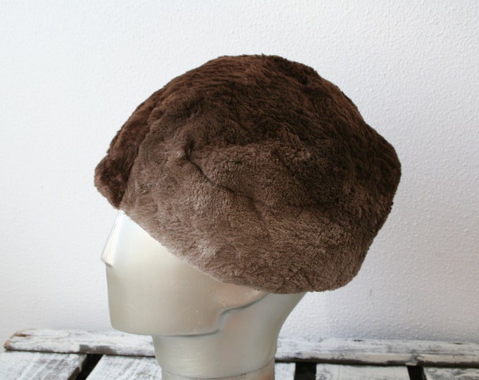 Men's Winter Hat Vintage Beaver Fur Hat Size 24 - Etsy