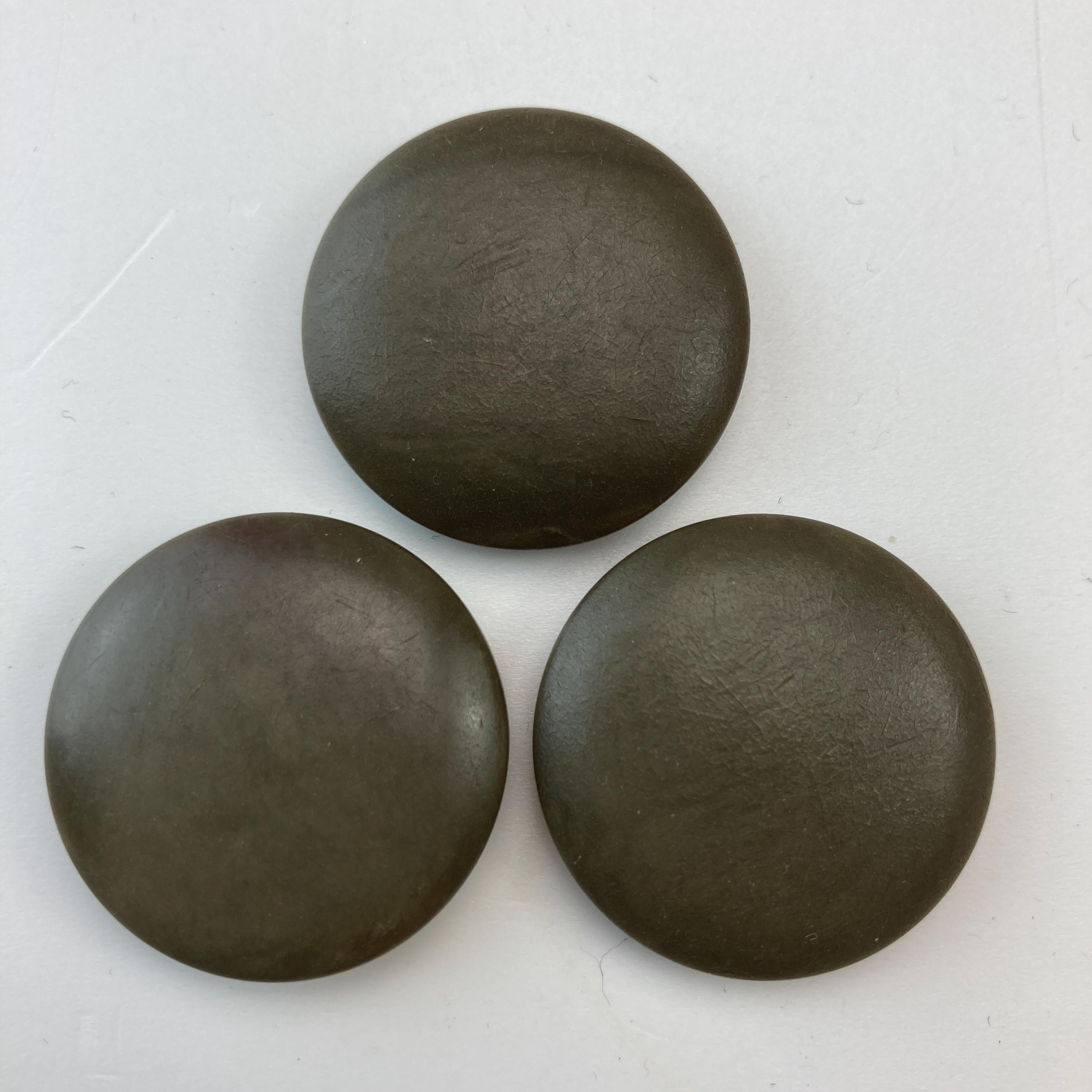 Lot De 9 Boutons Vintage En Plastique Vert Marbré - Diamètre 26 Mm, Pour Couture Et Tricot