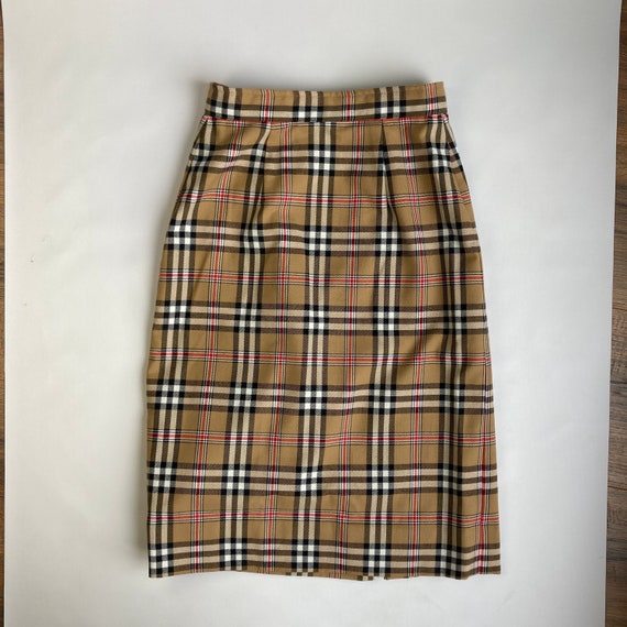 Gonna in lana taglia S/M, gonna sotto il ginocchio nei toni del