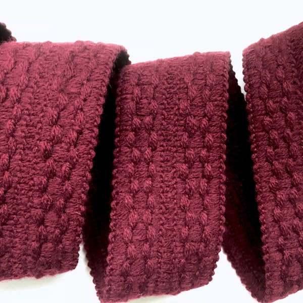 Decorative trim by yard - 1 3/4" 4cm trim - deep burgundy oxblood - sewing supply - upholstery trim - curtain & lamp shade edging