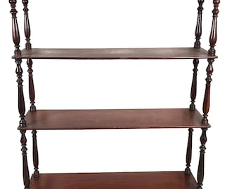 Antique French Four Shelf Standing Shelf Wood Plinth Stand Display Rest DAMAGED c1910-20&#39;s / EVE