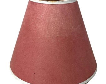 Vintage French Damaged Pink Small Tiny Lamp Shade Lampshade Small Sconce Wall Light c1960's / EVE