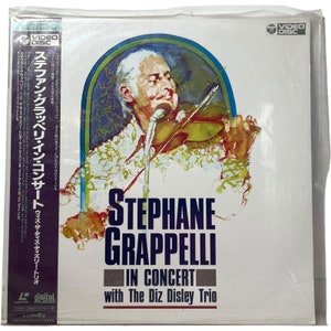 Vintage Japanese Laservision Videodisc Stephane Grappelli In Concert Movie NTSC CLV Digital Media Memorabilia Collector c1980's / EVE