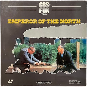 Vintage English Laservision Two Disc Videodisc Emperor Of The North Movie PAL SECAM Digital Media Memorabilia Collector c1983 / EVE