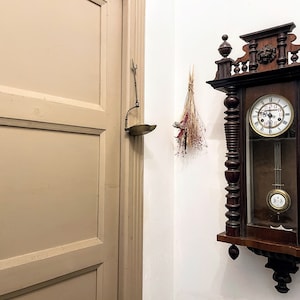 Antique French Pendulum Des Marres Wall Clock For Repair Refurbishment Spares circa 1910-1920&#39;s / EVE