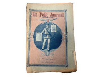 Antique French Job Lot Le Petit Journal Newspaper Supplement Illustre Number 946 to 997 Illustrations 8 Pages Per Edition Year 1909 / EVE