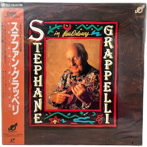 Vintage Japanese Laservision Videodisc Stephane Grappelli Movie NTSC CLV Digital Media Memorabilia Collector c1989 / EVE