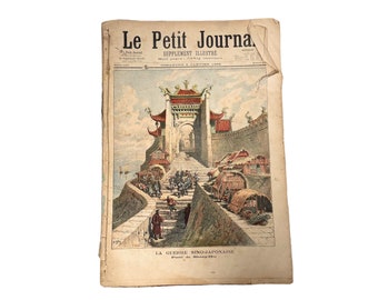 Antique French Job Lot Le Petit Journal Newspaper Supplement Illustre Number 216 to 267 Illustrations 8 Pages Per Edition Year 1895 / EVE