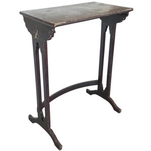 Vintage Asian Telephone Telephone Hallway Side Table Stand Plinth Traditional Worn DAMAGED Stand Plinth Tabouret c1960-70&#39;s / EVE