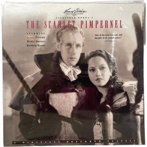 Vintage American US Laservision Videodisc The Scarlet Pimpernal Movie NTSC Digital Media Memorabilia Collector c1994 / EVE