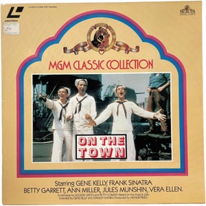 Vintage English Laservision Videodisc On The Town Movie PAL SECAM Digital Media Memorabilia Collector c1983 / EVE