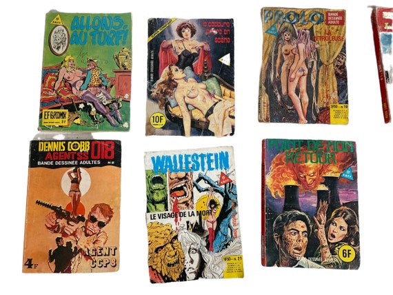 Vintage francés adultos cómics cómic x18 novelas muy gráficas libros  colección libro recuerdos coleccionista raro alrededor de 1970 / EVE -   México