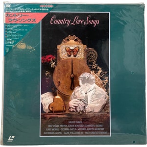 Vintage Japanese Laservision Videodisc Country Love Songs Music Movie NTSC CLV Digital Media Memorabilia Collector c1991 / EVE