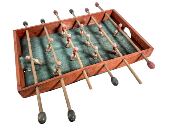 Vintage French Mini Small Table Football Soccer Toy Game of Skill