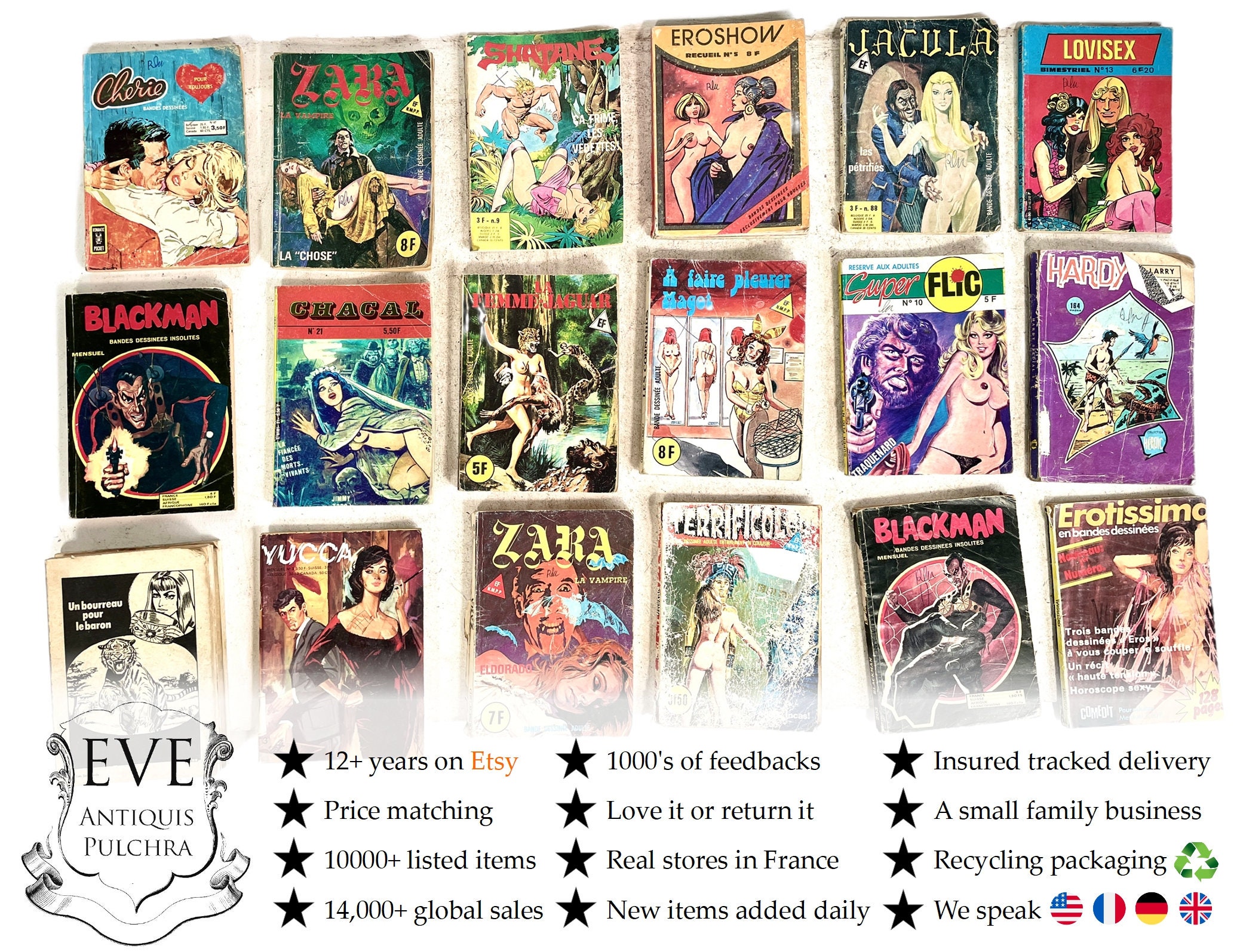 2071px x 1595px - Vintage French Adult Comics Comic Book X18 Very Graphic Novels - Etsy