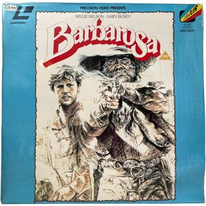 Vintage English Laservision Videodisc Barbarosa Movie PAL SECAM Digital Media Memorabilia Collector c1983 / EVE
