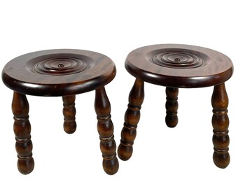 French Antique Stool シャルロットペリアン Square Pine Stool - Objet d' art