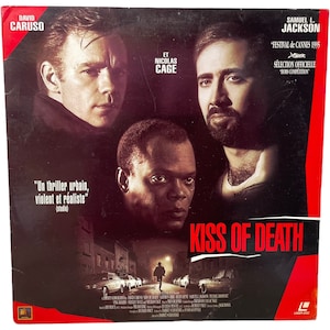 Vintage French Laservision Videodisc Kiss Of Death Movie PAL Digital Media Memorabilia Collector c1994 / EVE