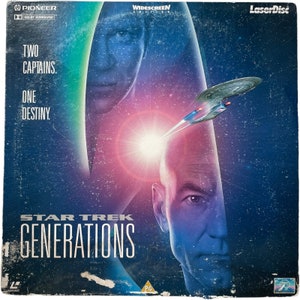 Vintage French Laservision Videodisc Star Trek Generations Blanche Movie Digital Media Memorabilia Collector c1990's / EVE