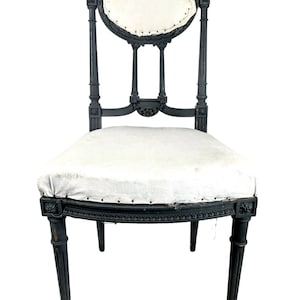 Antique French Regency Styled Partly Refurbished Cushioned Chair Wooden Awaiting Upholstery Rest Seating c1910-20's / EVE