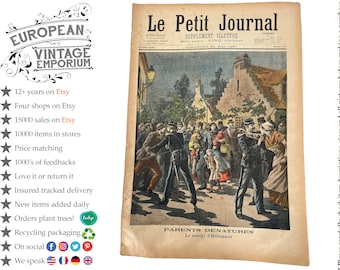 Antique French Le Petit Journal Newspaper Supplement Illustre Number 341 30/5/1897 Illustrations 8 Pages Memorabilia Collector c1897 / EVE