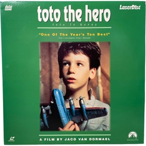 Vintage American US Laservision Videodisc Toto The Hero French Movie NTSC Digital Media Memorabilia Collector c1992 / EVE