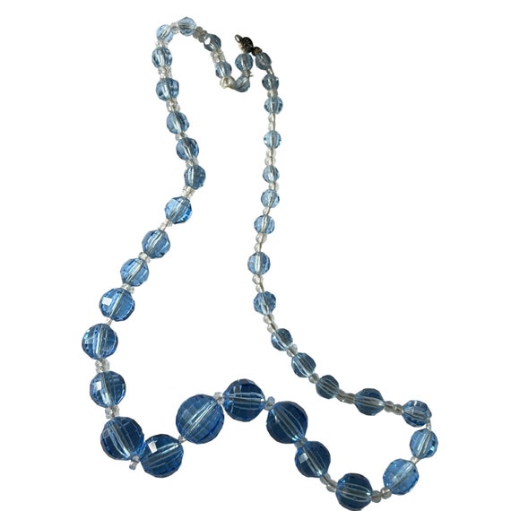 Vintage Blue Crystal Necklace - image 6