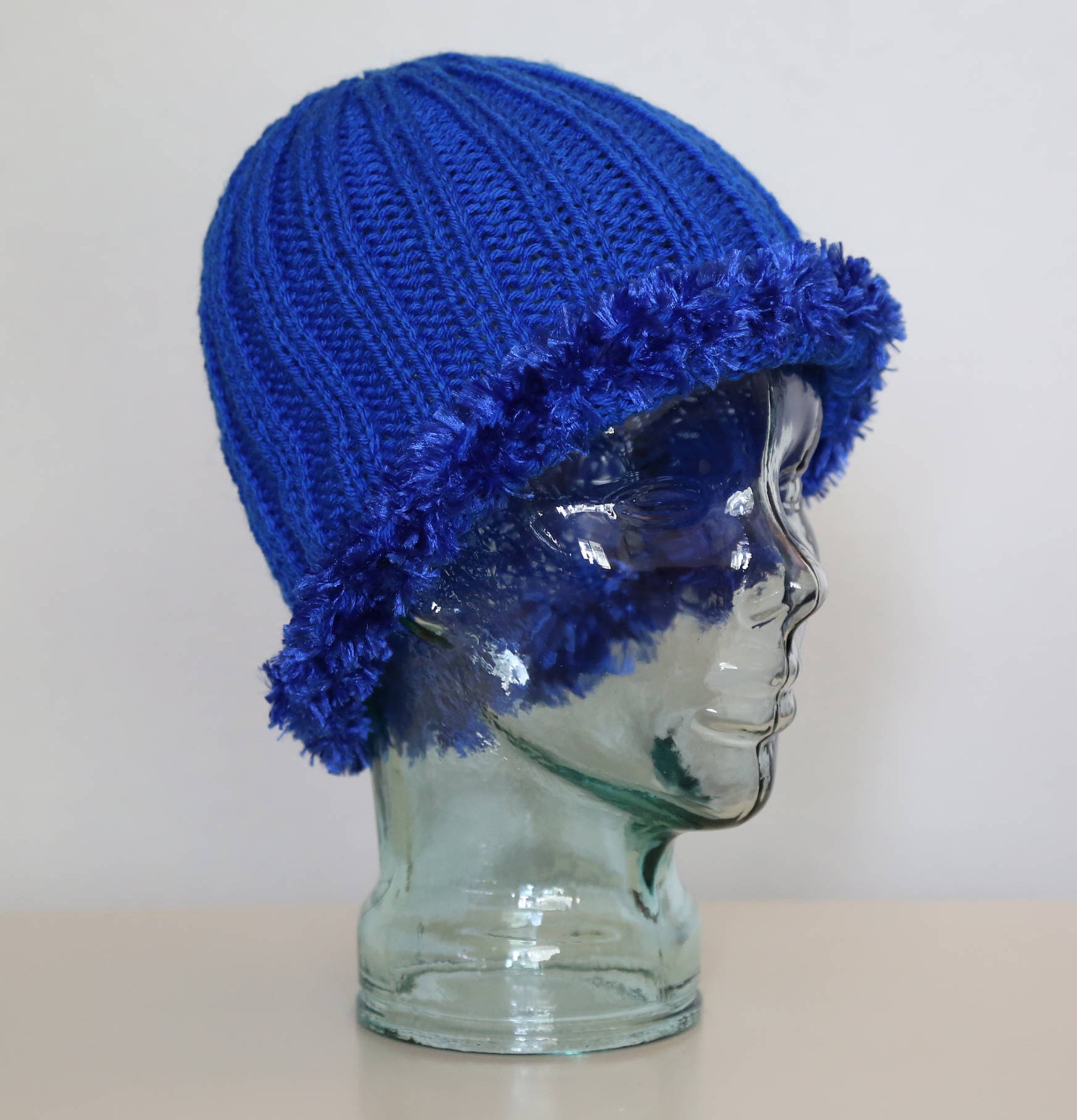Royal Blue Knit Hat - Etsy display picture 1