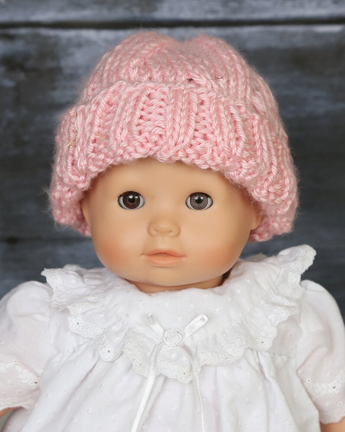 Girls Knit Hat With Matching Baby Doll Hat Etsy