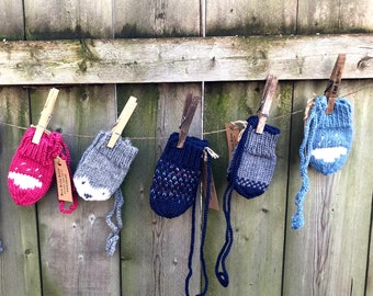 infant mittens with string