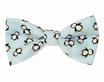 Boys Black /& White Mini Skulls Clip On Cotton Bow Tie