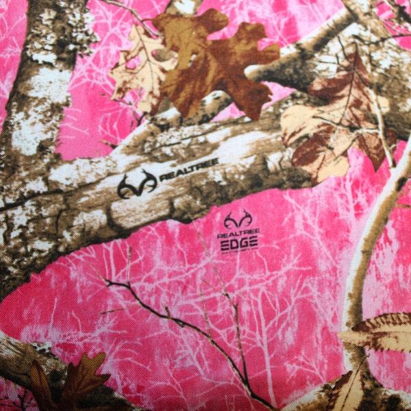 Realtree Pink Camouflage 100% Cotton Fabric - Quilting Sewing Fabric