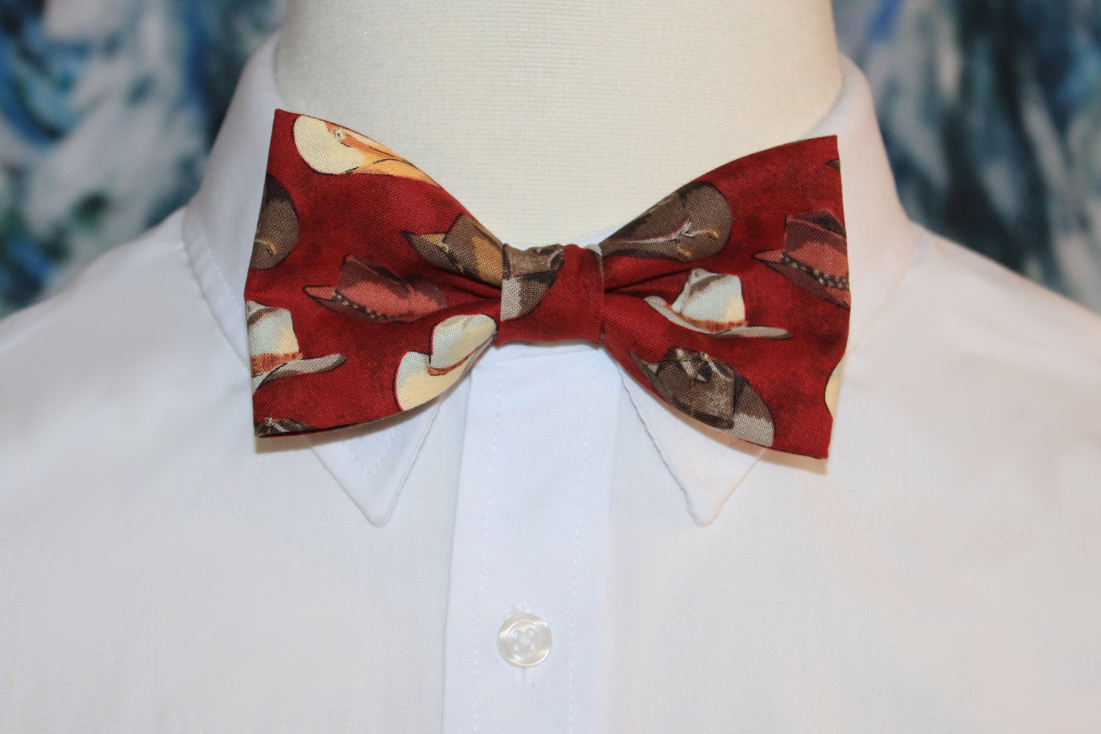 Cowboy Hats ClipOn Cotton Bow Tie Western Men's Bow Tie Etsy