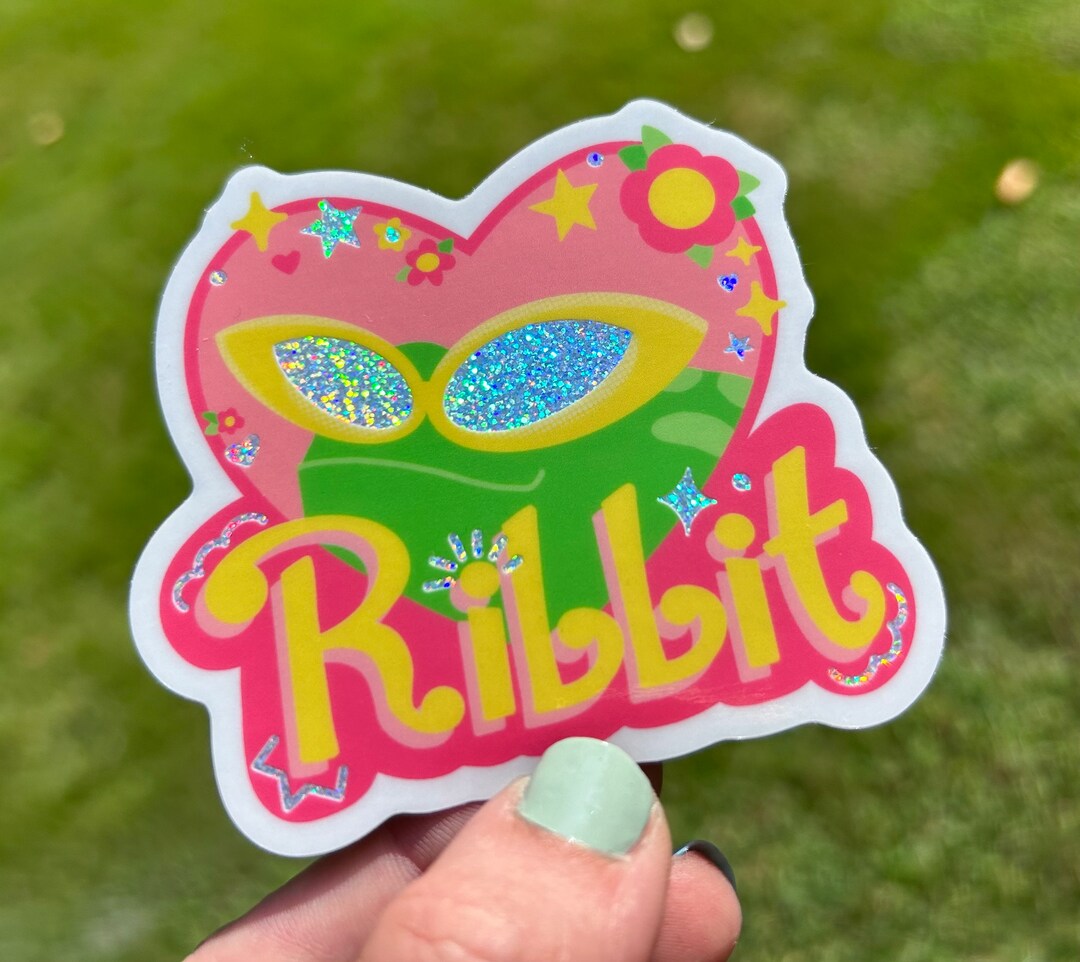 Ribbit Holographic Frog Sticker Sunglasses Sparkles Barbie Inspired ...