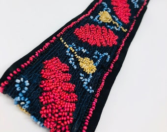 Cintura con perline Art Déco popolare antica // Cintura in vita impreziosita con perline
