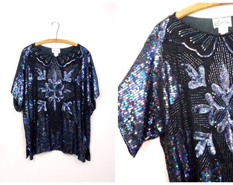 plus size beaded tops for evening wear