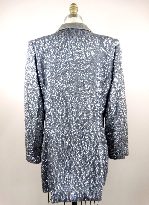 GALANOS All Sequin Couture Blazer // Heavily Embe… - image 4