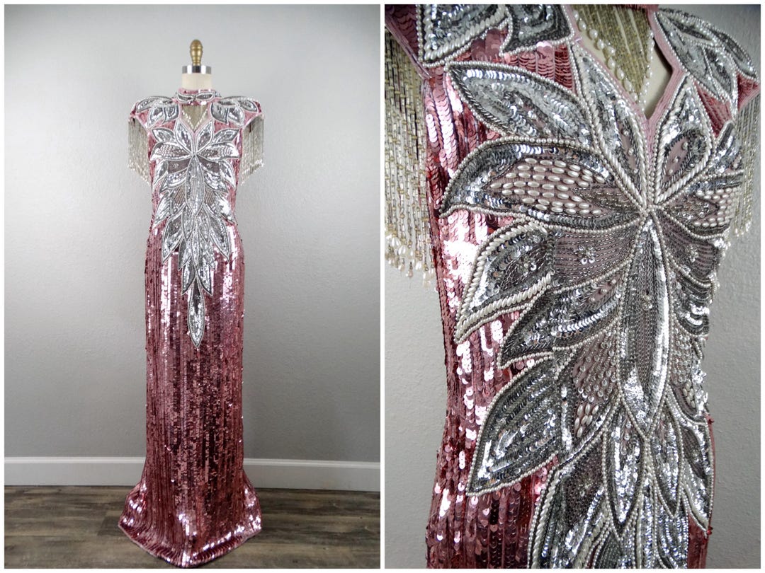 Look Too Good Dress Dusty Rose Sequin main image 1
