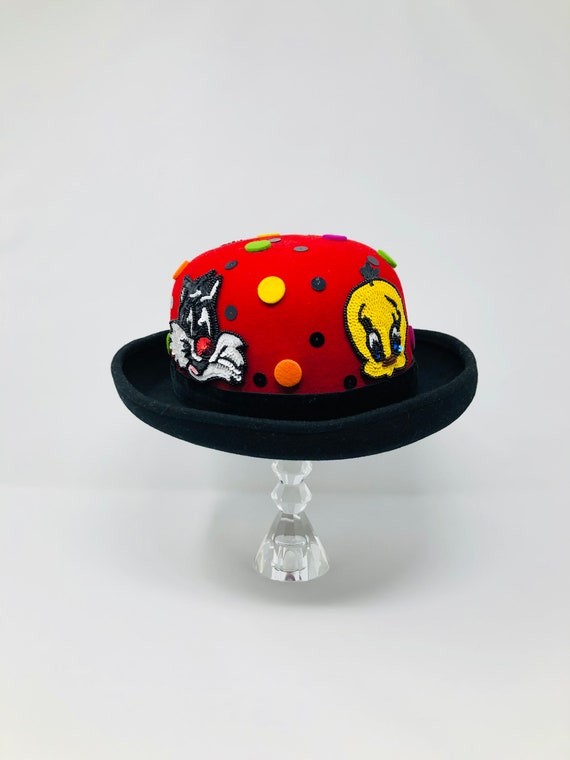 90s Cartoon Hat / RARE Retro Sequined Beaded Hat / 1990 display picture 2