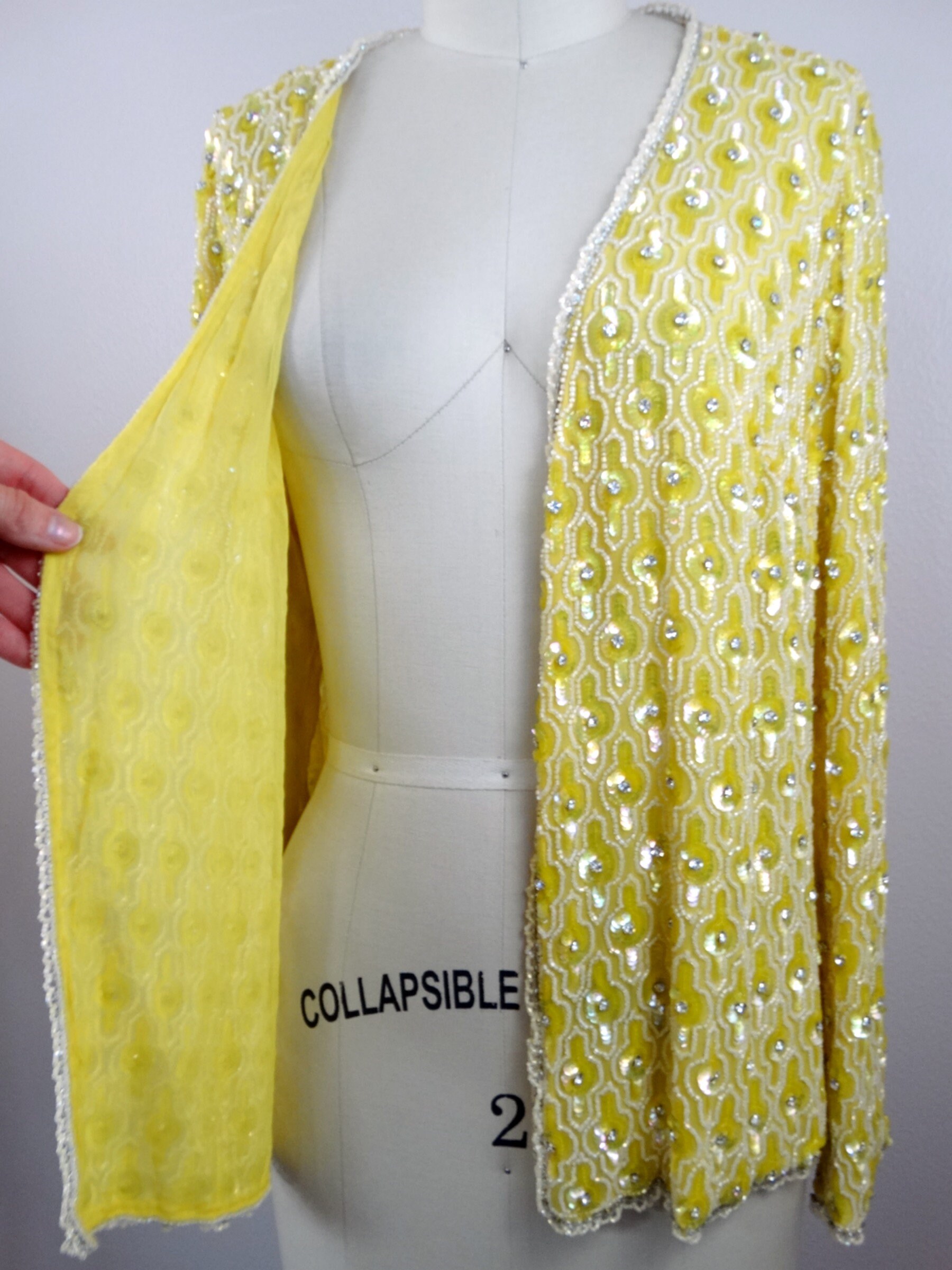 Christian Dior 60s Vintage Crystal Embellished Sequin Christian Dior 60s Vintage Crystal Embellished Sequin
