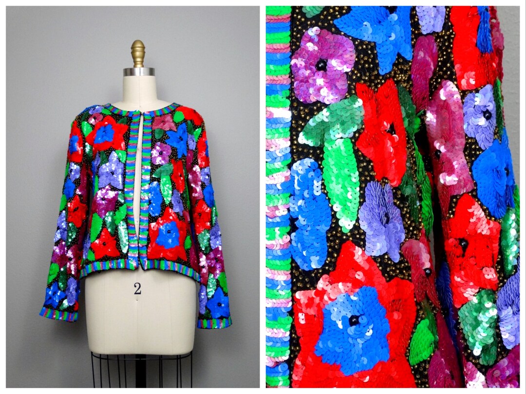 3540003 Blue-Red Floral Light Jacket
