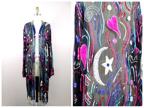 sequin star and heart jacket