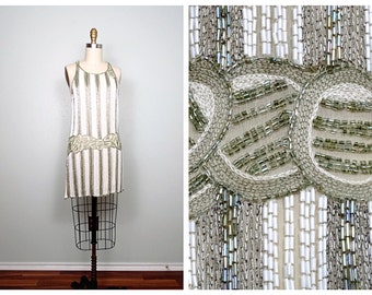 topshop beaded flapper dress [US Warehouse] 1920s Floral Beaded Flapper Dress
