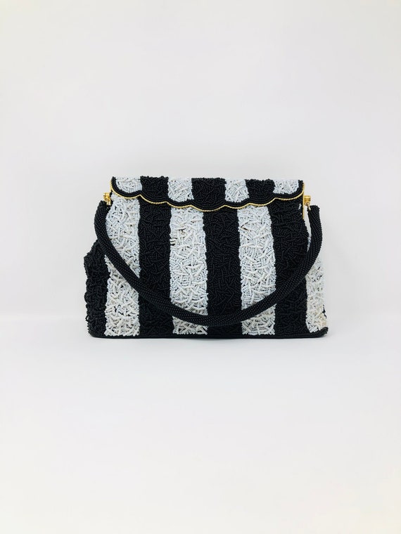 Retro Beaded Handbag // Heavily Beaded Evening Bag