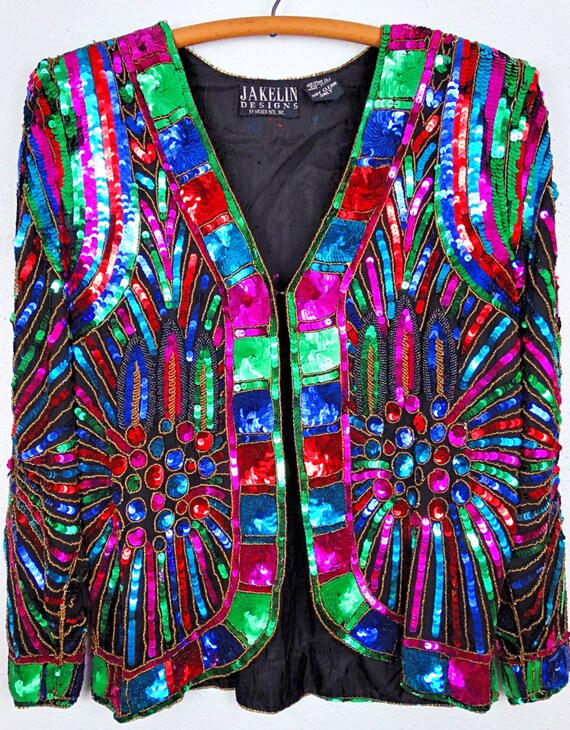 Sequin Rainbow Sherpa Jacket