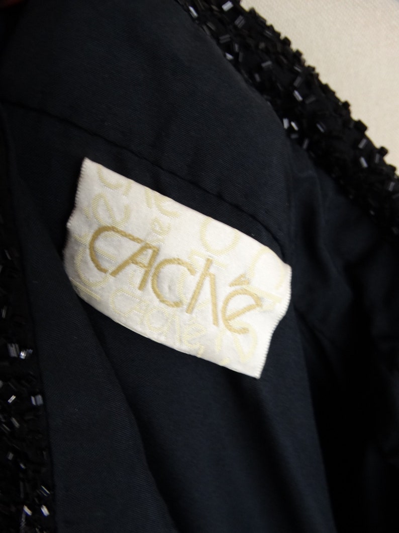 Heavy Beaded Top Jacket by Cache Heavily Embellished Fully Beaded Top and Matching Jacket SM
