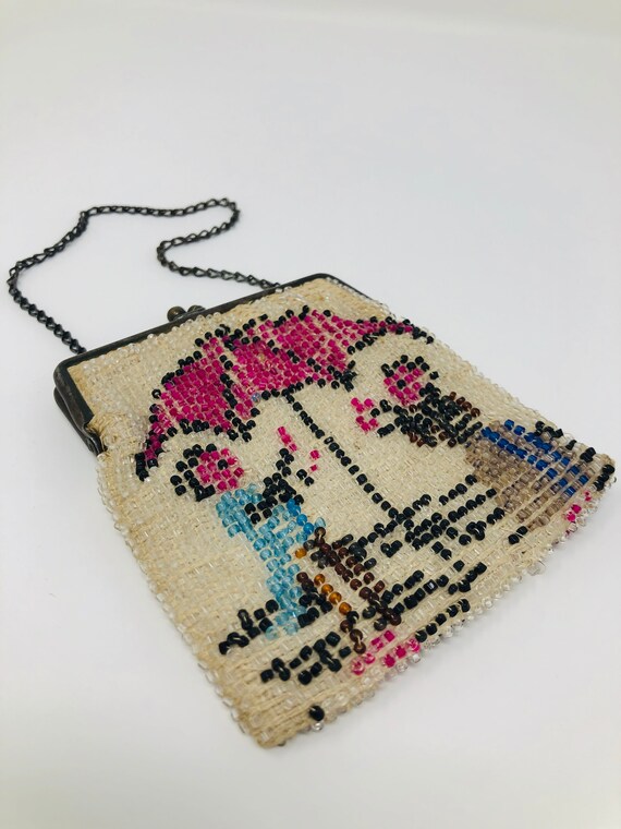 Children's Beaded Novelty Art Deco Bag // Small G… - image 5