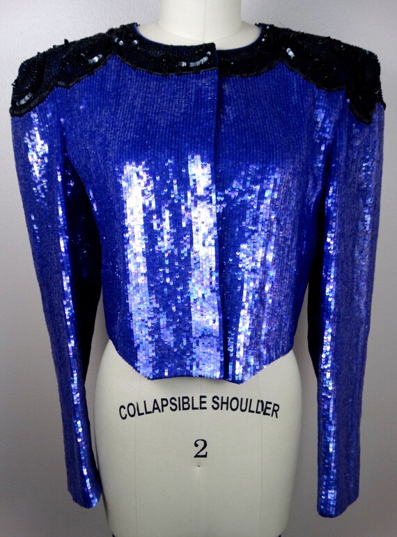 Carolina Herrera Sequined Bolero / Vintage Coutur… - image 5