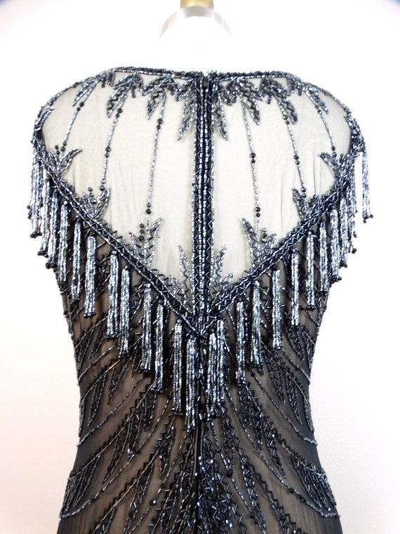 Bob Mackie Fringe Beaded Mini Dress // Designer C… - image 7